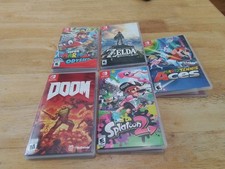 Lot Of 5 Nintendo Switch Empty Replacement Cases No Games