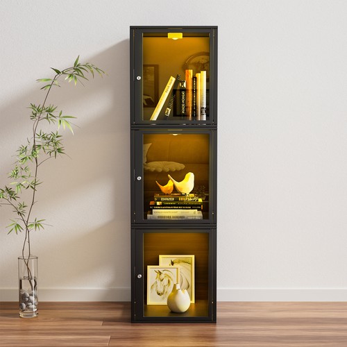 Vitrina DoCred Estatuillas Vitrina con Cerradura Gabinete de Curiosidades con Luz LED - Imagen 9 de 14