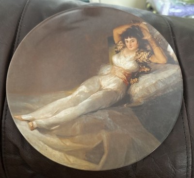 VTG Francisco de Goya La Maja Vestida Maia Ceramic 8  Decorative Hanging Plate
