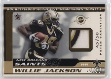 2001 Pacific Vanguard Double-Sided Jerseys /50 Willie Jackson Jeff Blake Patch