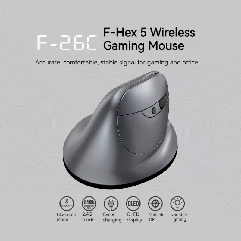 Zelotes F-26C Computer Laptop Office Mouse 2.4G Wireless Gaming Mouse Bluetooth  - Image 3 of 4