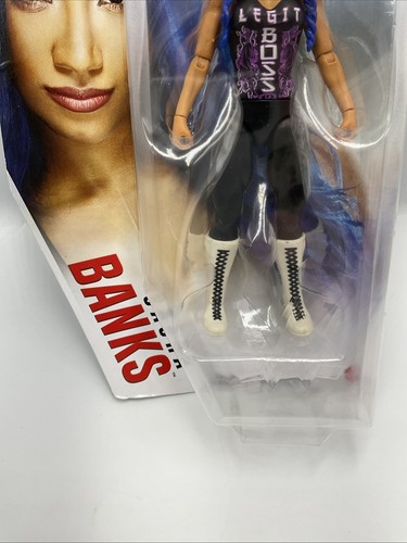 Figura de lucha libre WWE Sasha Banks - Serie básica 112 Mattel - Totalmente nueva en tarjeta desgastada - Imagen 6 de 17