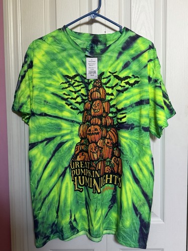 Halloween Tie Dye Tshirt Erwachsene Gr. L Dollywood toller Kürbis Lumilights - Bild 2 von 5