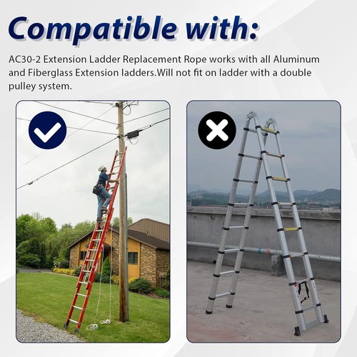 Extension Ladder Rope Replacement Compatible With Werner AC30-2 Extension Ladder - Picture 4 of 7