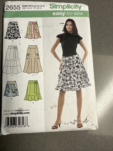 Simplicity 2755 Easy Sew Pattern Variety Aline, Ruffle Skirts  Size 8-16 - Picture 5 of 5