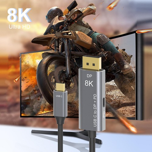 Cable USB-C a Displayport 1.4 de 1 m 8K 60 Hz USB 3.1 tipo C a DP con carga PD k - Imagen 11 de 11