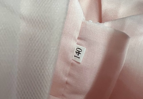 Little Girls Light Pink/Blus Special Occation Dress with Satin Waist- Size 140EU - Picture 6 of 6