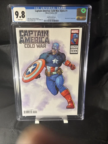 CGC 9.8 Captain America Cold War Alpha 1 Stefano Caselli Variant 2023 Graded