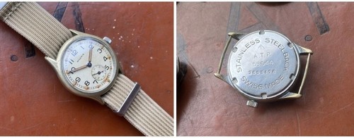 Vintage Moeris ATP ^ Watch British Army Issue ww11 1940's.