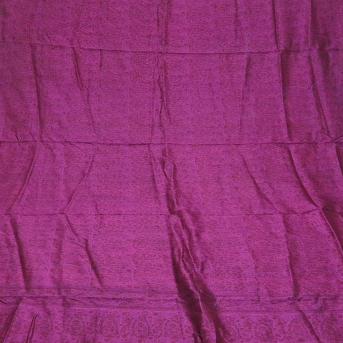 Vintage lila Sari 100 % reine Seide bedruckt indischer Sari 5 Jahre Dekor Handarbeit Stoff - Bild 5 von 6