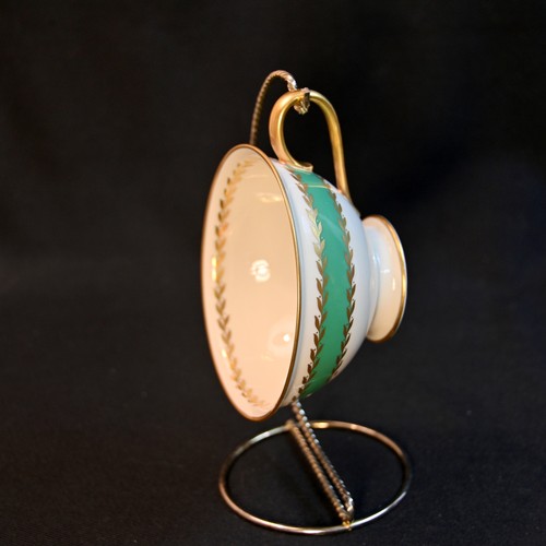 Rosenthal Ivory Cup & Saucer Classic Winifred Green Band w/Gold Leaves 1939-1956 - Picture 21 of 24