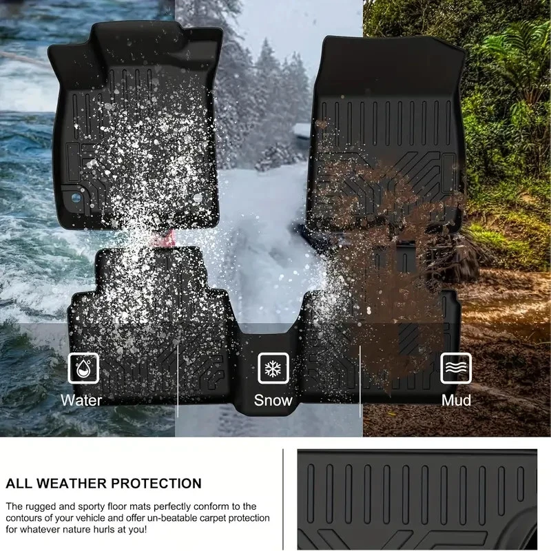 Alfombrillas TPE para todo tipo de clima para Toyota Corolla sedán 2020-2025, primera y segunda fila lin Foto 4 de 4