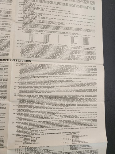 1938 St Louis Terminal Railroad Association Employee Joint Timetable Poster R266 - Picture 14 of 20