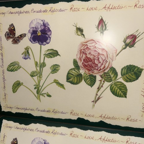 Laura Ashley 6 Platzsets - Gartenzimmer - Rosenstiefmütterchen gebraucht verpackt - Bild 6 von 15