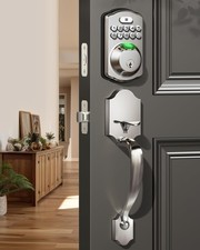Fingerprint Door Lock Set, Keyless Entry Door Lock, Front Handle Set, Electro...