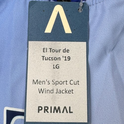 NEW Primal El Tour Tucson Cycling Jacket Mens Large Blue Wind Full Zip - Picture 4 of 24