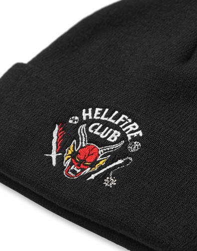 Stranger Things Black Hellfire Club Beanie Hat Unisex - Picture 5 of 8