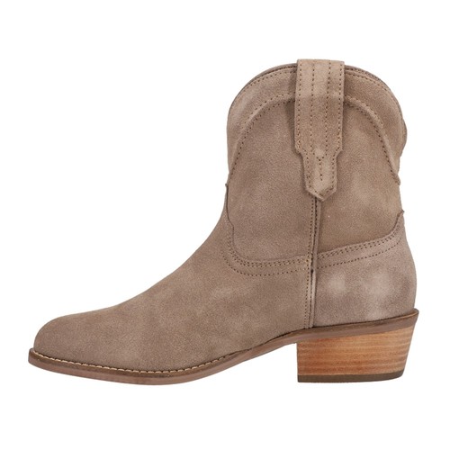 Dingo Tumbleweed Roper Round Toe Cowboy Booties Womens Brown Casual Boots DI561- - Picture 3 of 5