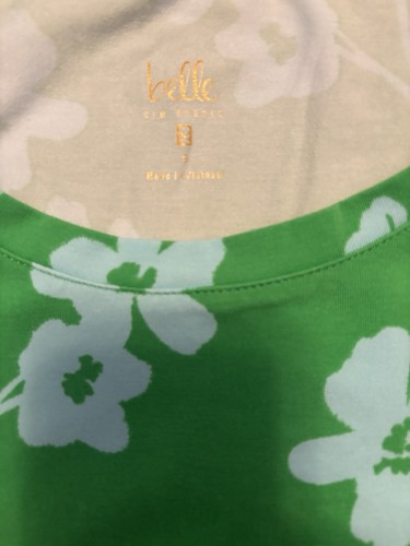 Belle By Kim Gravel - Women’s Blue/Green Floral Tee. Size S - Picture 2 of 7