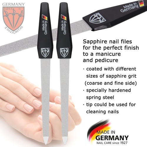 3 Swords Germany - Sapphire Metal Nail File Set 2 Pieces with 1 Piece 3-Way ... - Picture 2 of 6