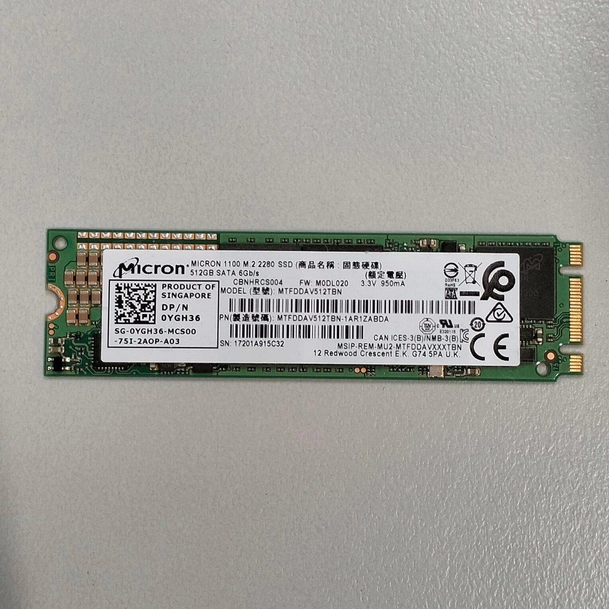 Micron SATA III 512 GB Solid State Drives for sale | eBay
