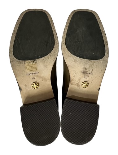 Tory Burch Equestrian Link Chelsea-Stiefel elegant Kalbsseide Wildleder in River Rock Größe 7 - Bild 12 von 15