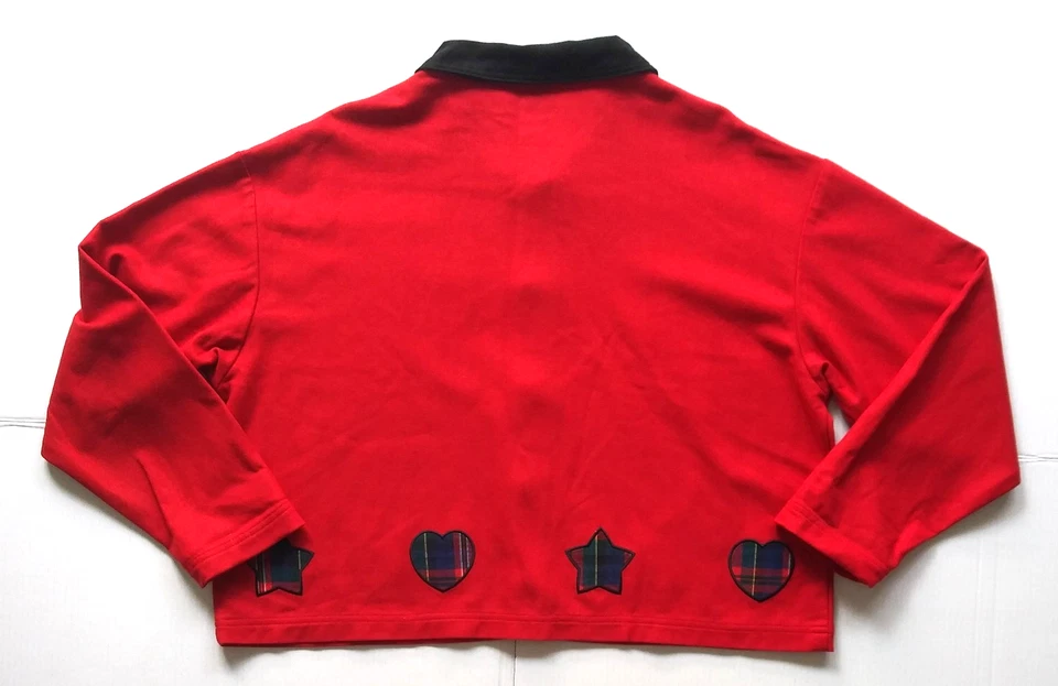 Jaqueta de lã vintage Disney Pooh & Piglet feminina Natal férias GG vermelha em excelente estado usado - Imagem 2 de 4