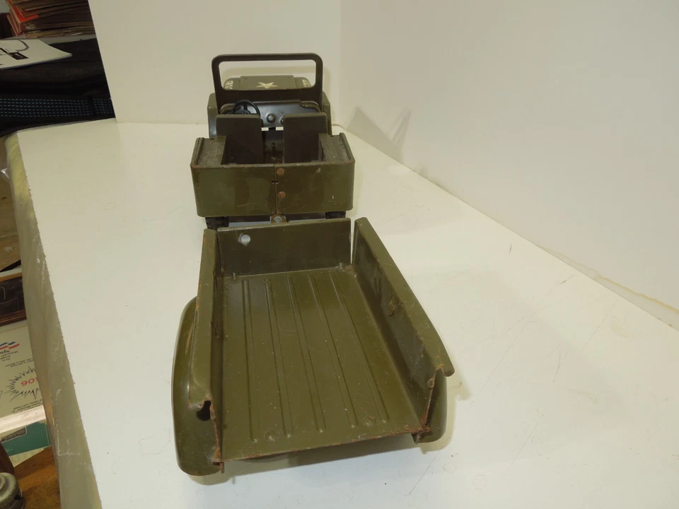 Tonka Army Jeep & Trailer - Image 4 of 4