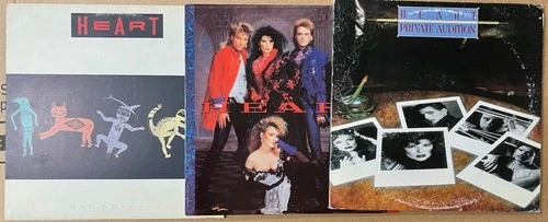 HEART LP LOT - BAD ANIMALS/SELF-TITLED/PRIVATE AUDITION original vinyl album s/t