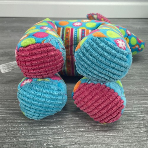 Peluche elefante Mary Meyer pizzaz rosa blu peluche velluto a coste pois - Foto 8 di 12