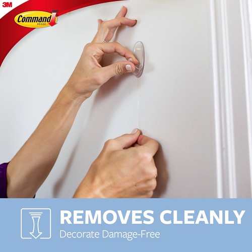 Command Adhesive Hanging Hook Large Holds 4lbs. Clear 17093CLRES - Picture 8 of 9