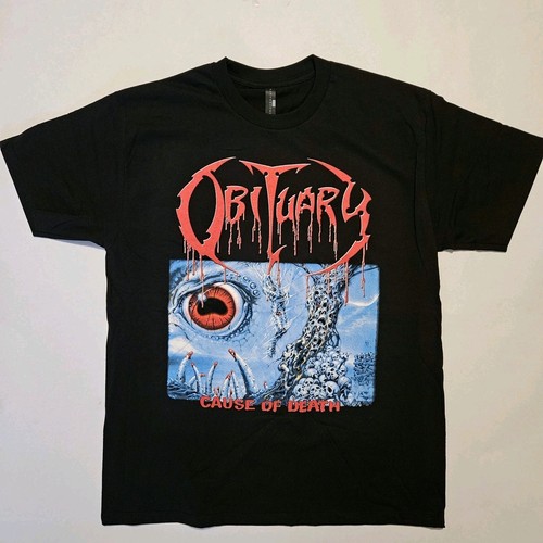 ENVÍO GRATUITO EL MISMO DÍA Camisa OBITUARIO Causa de Muerte GRANDE Nueva - Imagen 2 de 2