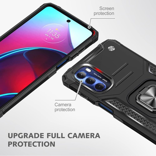 Moto G 5G 2022 - Confezione da 2 Gradi Militari Doppio Antiurto Nero - Foto 3 di 6
