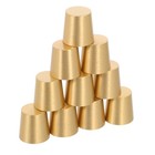 10 Stück Messing-Holz-Schneidebrettfüße, 15 mm, kegelförmig, für