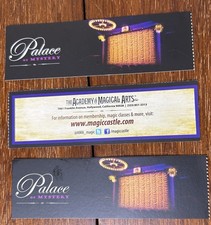 Lot Of 3 The Magic Castle Hollywood CA Palace Of Mystery Ticket Stubs