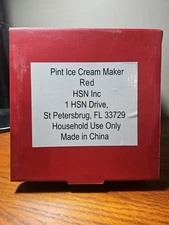 HSN Pint  Electric   Ice Cream Maker Retro Red