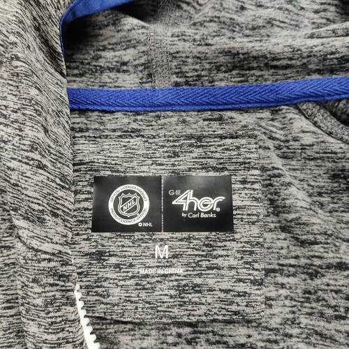 New York Rangers Sweatshirt Woman Medium Gray G 111 Hooded Full Zip Hockey NHL - Picture 4 of 11
