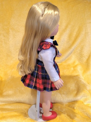 My Life As School Girl 18" Doll With Blonde Hair Blue Eyes Plaid Skirt - Picture 9 of 13