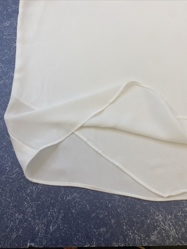 Chicos Gorgeous Blouse Top Sz 2 (12-14) Sleeveless Top Round Neck Gorgeous Ivory - Picture 6 of 12