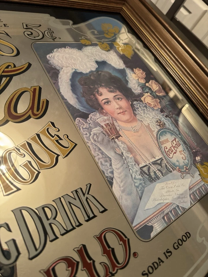 Vintage Coca-Cola Collectibles Lot – Serving Trays, Tin Signs, Mirror Sign - Image 4 of 4