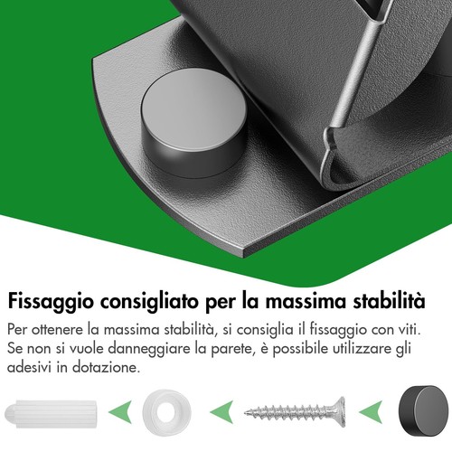 Radikor Porta Scope Parete Portascope da Muro con 3 Supporti e 2 Ganci Appendi - Foto 5 di 7