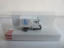 Busch 1:87 Piaggio APE 50 Bruder Wolf, unused in the box!!!