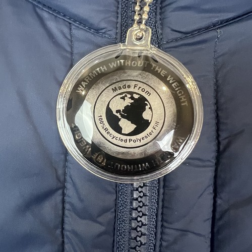 Swiss+Tech Puffer Jacket Uomo L Large Blu Full Zip Foderato Tasche con Cerniera Portaoggetti - Foto 5 di 10