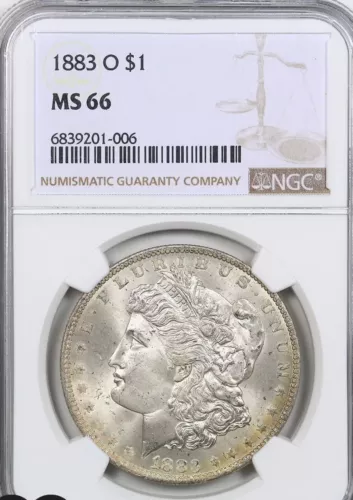 1883-O Morgan Silver Dollar NGC MS-66 ** Very Nice! CX10
