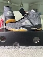 AIR JORDAN x OFF WHITE Retro 5 SP Black Metallic- Size 10.5-Brand New/DS-Receipt
