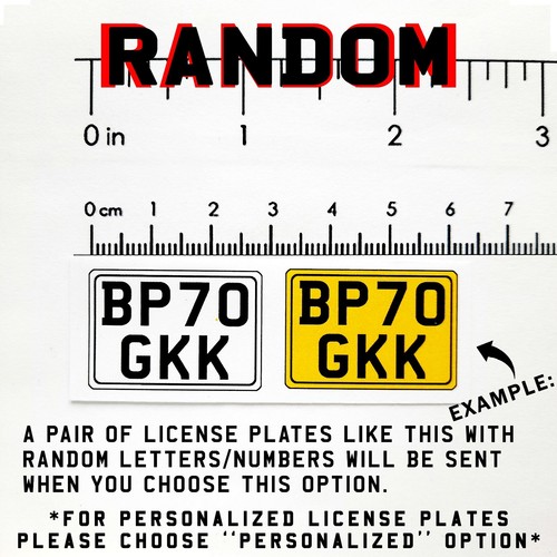 RC 1/10 UK BRITISH Number Plates Scale Sticker GB BRITAIN License Plate Licence - Picture 114 of 191