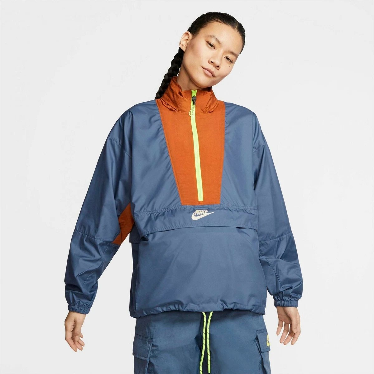 Chaqueta cortavientos empacable para mujeres Nike Ropa deportiva Icon Clash CJ2289 491 NUEVA CON ETIQUETAS TALLA L