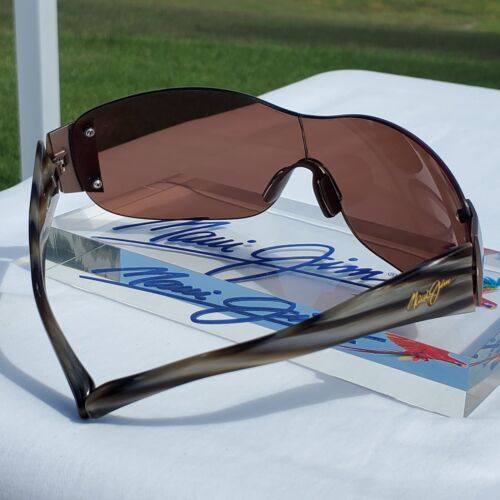 Maui Jim "KULA" 514-23 Metallic Copper Wrap Frames / Rimless Bronze Shield Lens! - Picture 15 of 18