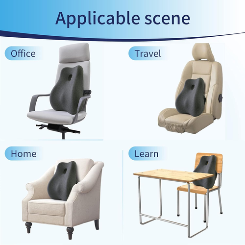 Lumbar Support Pillow - Ergonomic Orthopedic Backrest for Office Chair Car Seat - Picture 6 of 8