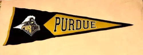 Large Purdue University Boilermaker Embossed Felt Pennant Flag 17" X 41"